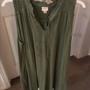 Green Sleeveless Knit Dress